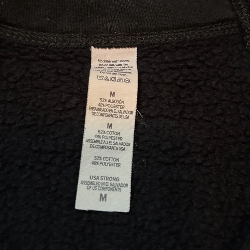 Do The Work Black Crewneck Sweatshirt Motivational Graphic Size M